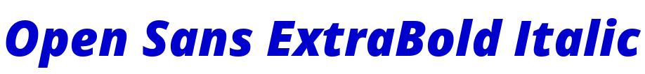 Open Sans ExtraBold Italic 字体